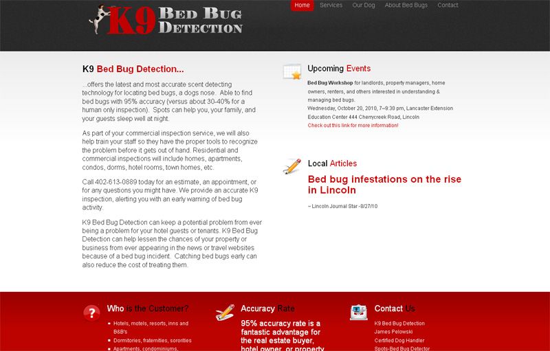 K9 Bed Bug Detection - Lincoln, NE 2010